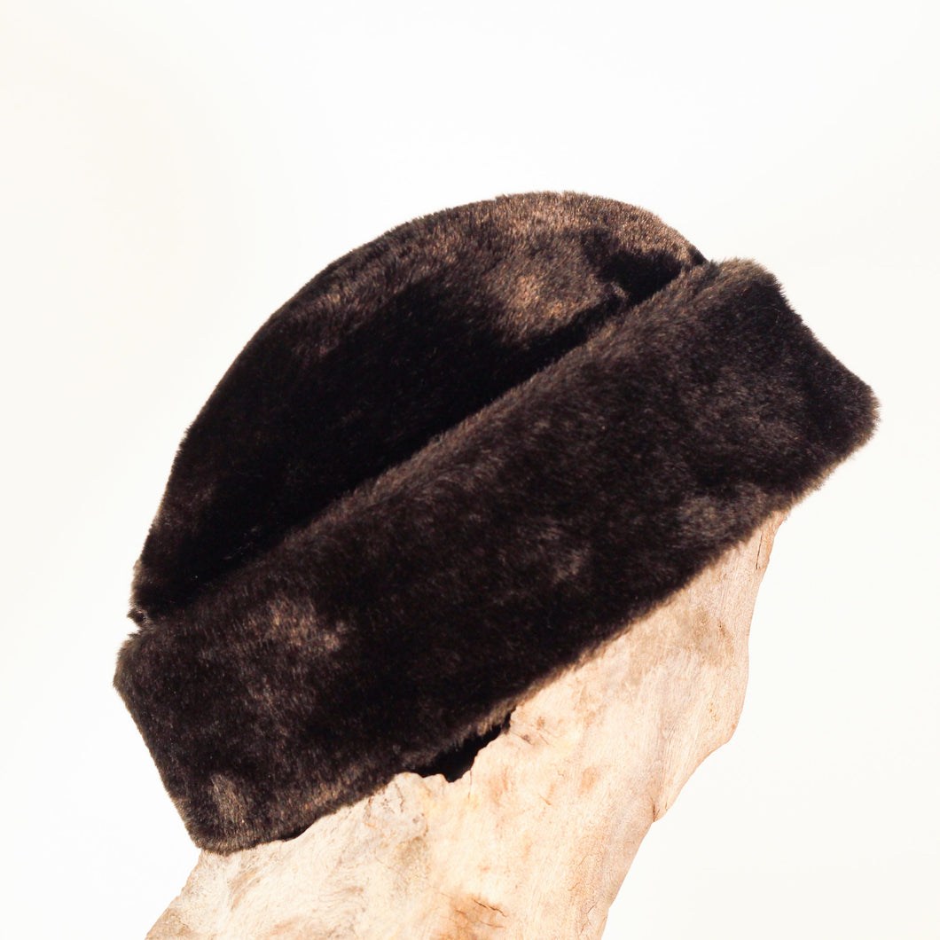 Vintage Faux Fur small Pinch Hat crafted by United Hatters Cap & Millery WRKS